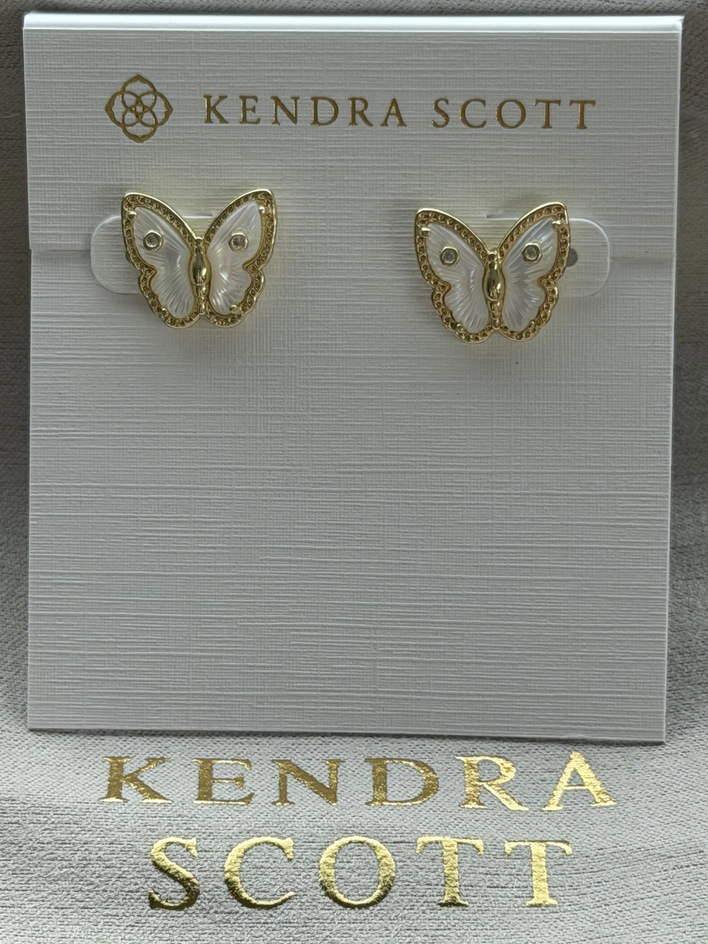 Kendra Scott white butterfly earrings